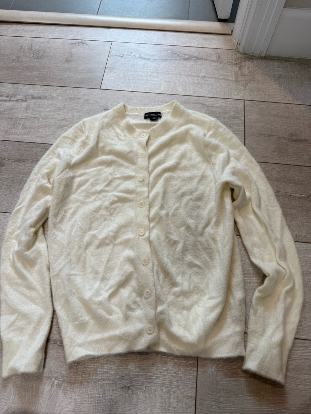 Cream Button-Up Cardigan
